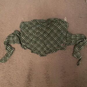 Green Plaid Tube Top